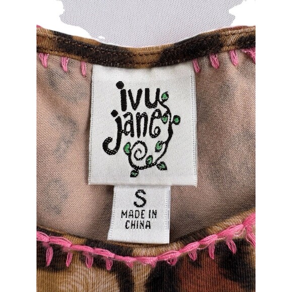 NWT Ivy Jane Floral Animal Print Flowy Rayon top size S - Picture 7 of 10